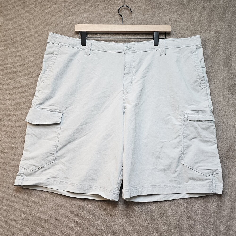 George Cargo Shorts Men's Size 44 Tan Flat Front Cargo Pocket Zip Pockets